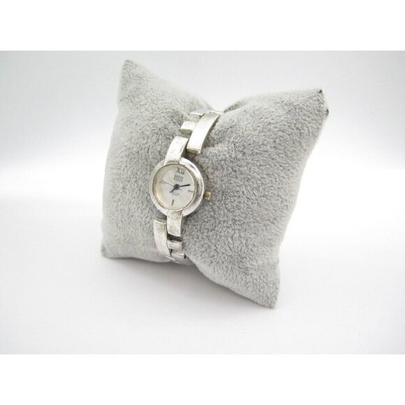 Women Anne Klein 925 Sterling Silver Swiss Quartz  Analog 19mm Round Watch(G592) - Picture 7 of 12